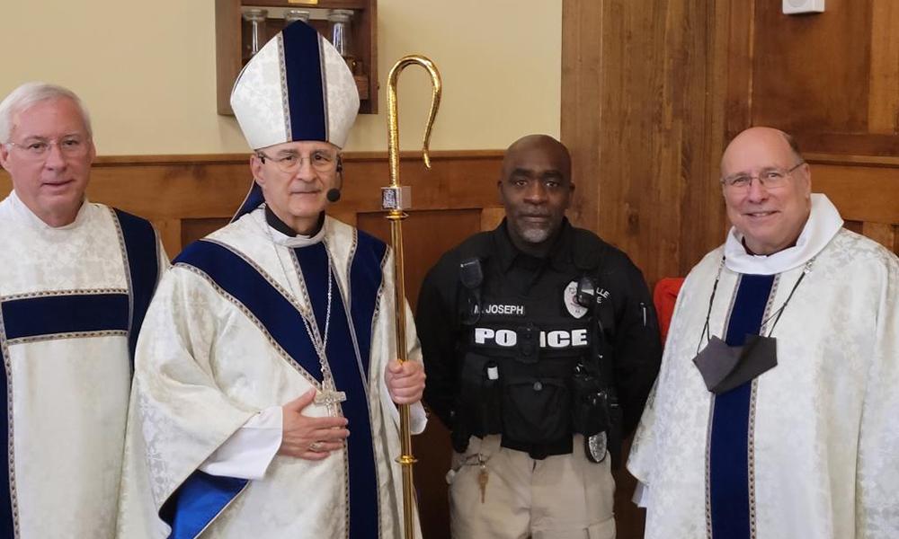 ‘We honor your courage, your dedication, your conviction’ Bishop Raica Honors First Responders at Blue Masses 2