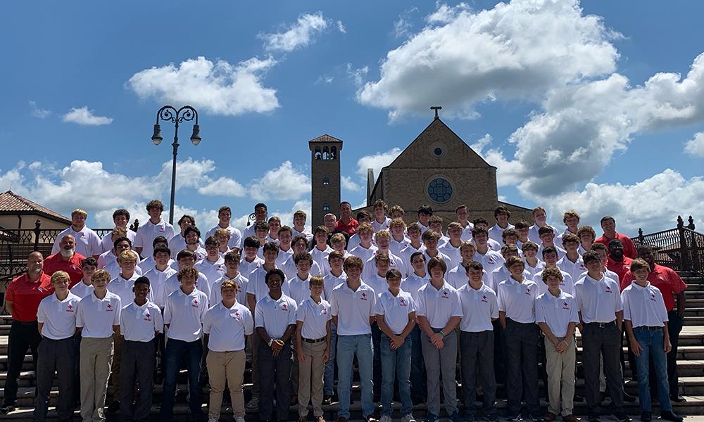 Philip Rivers Visits the Shrine of the Most Blessed Sacrament With His St. Michael’s Football Team 1