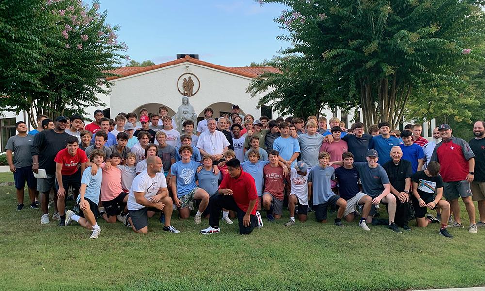 Philip Rivers Visits the Shrine of the Most Blessed Sacrament With His St. Michael’s Football Team 2