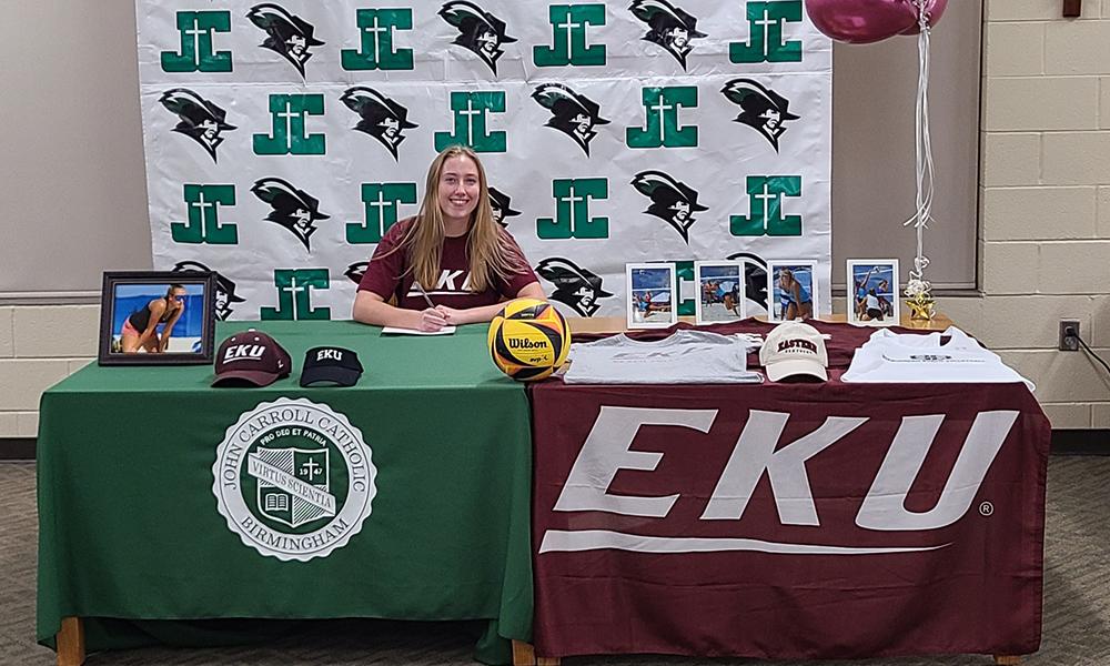 Student Athlete Signs for Beach Volleyball