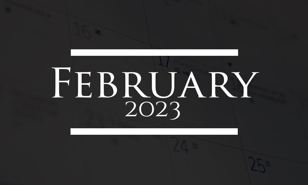 Upcoming Events Around the Diocese - February 2023