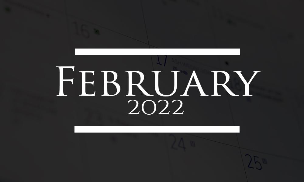 Upcoming Events Around the Diocese - February 2022