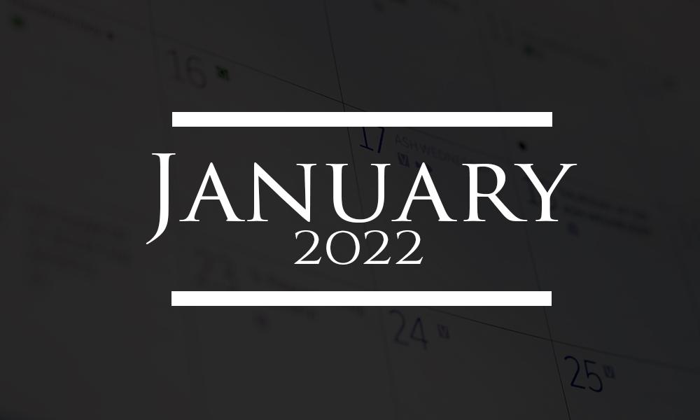 Upcoming Events Around the Diocese - January 2022