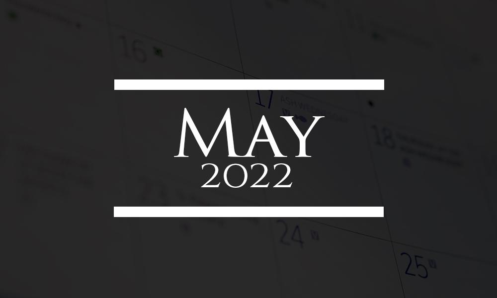Upcoming Events Around the Diocese - May 2022