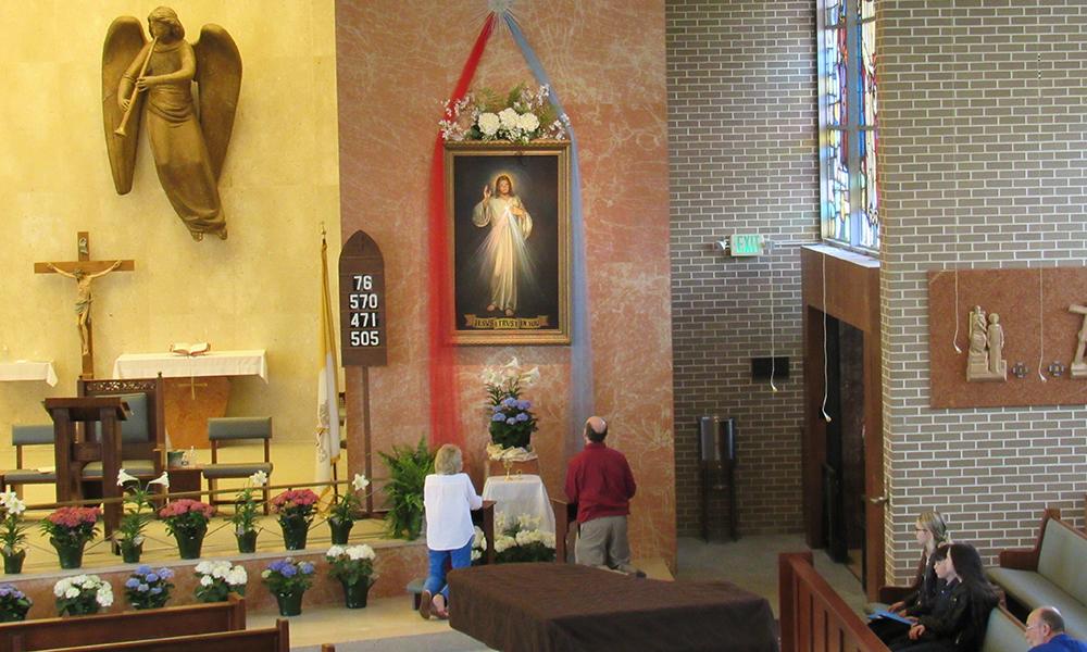 Parishioners Observe Divine Mercy Sunday