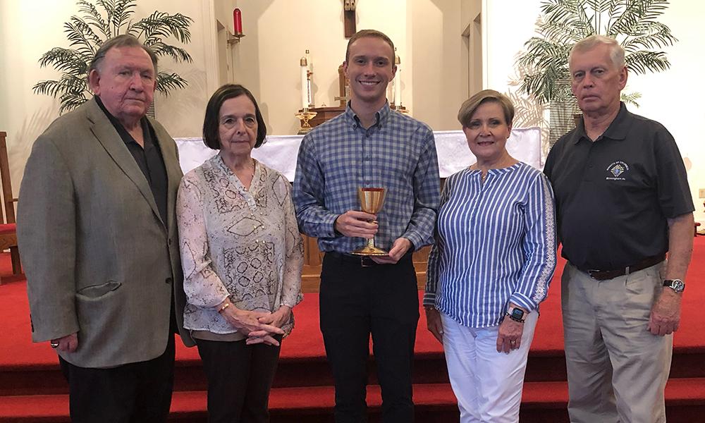 Seminarian Receives Chalice and Paten