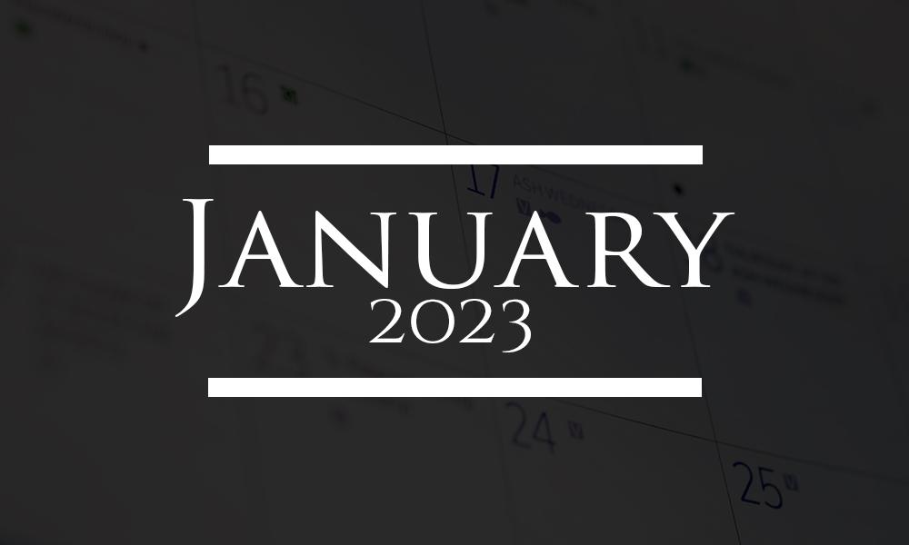 Upcoming Events Around the Diocese - January 2022